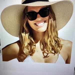 Wide Brim Floppy Hat (Color: Mixed Beige)
